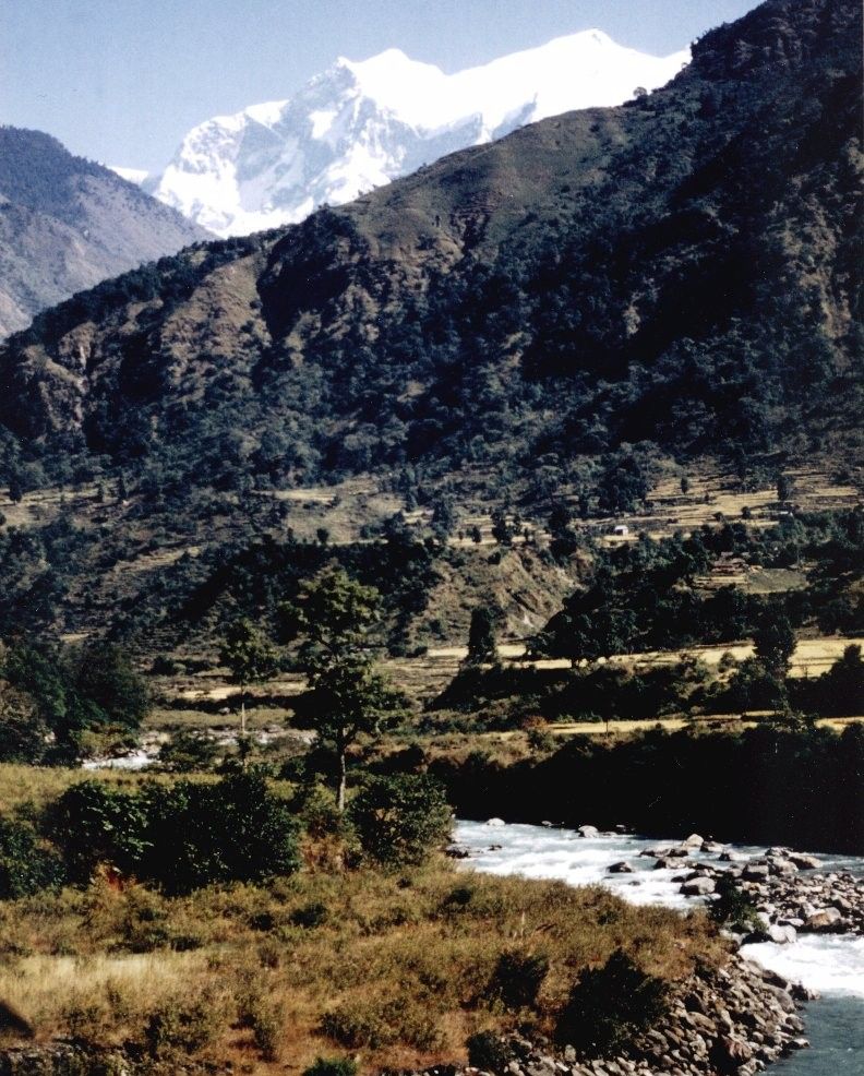 Manaslu Himal from the Marsayangdi Valley