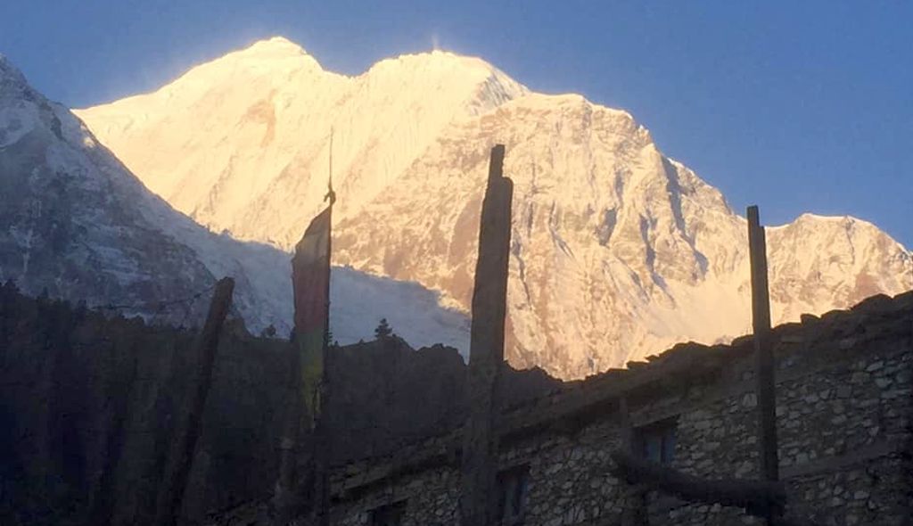 Mt.Gangapurna above Manang Village