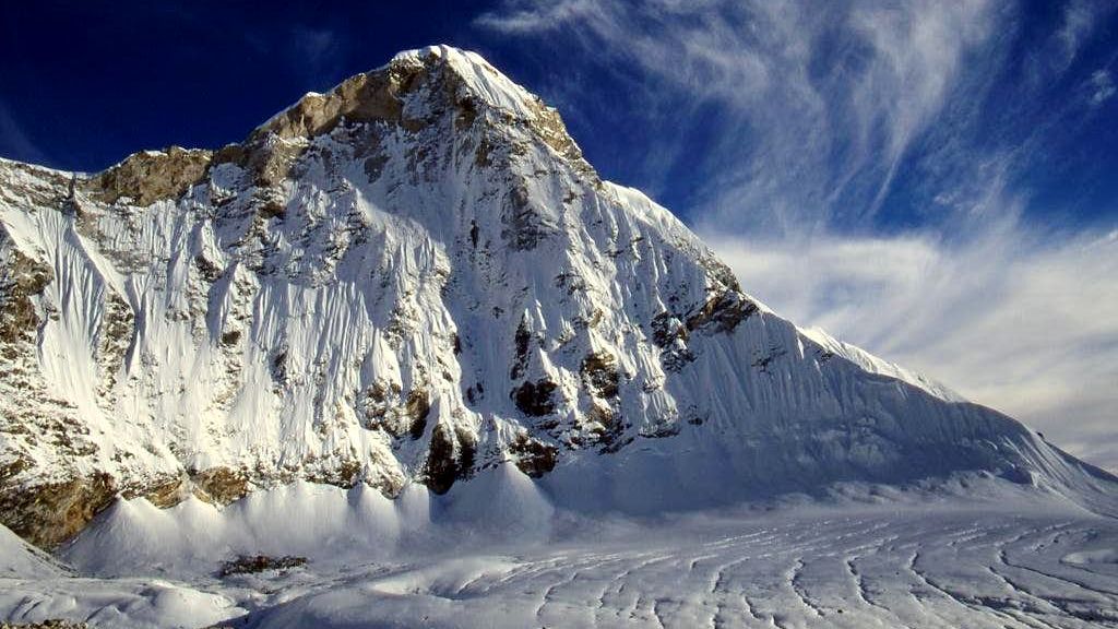 Chonku Chuli ( Pyramid Peak, Hongku Chuli ) from Baruntse Base Camp