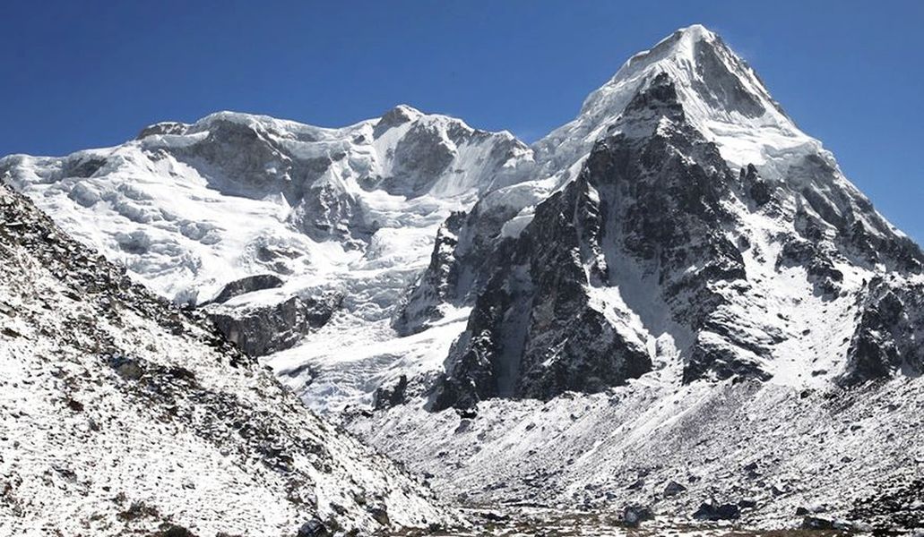 Mounts Kabru and Ratong from Ramze