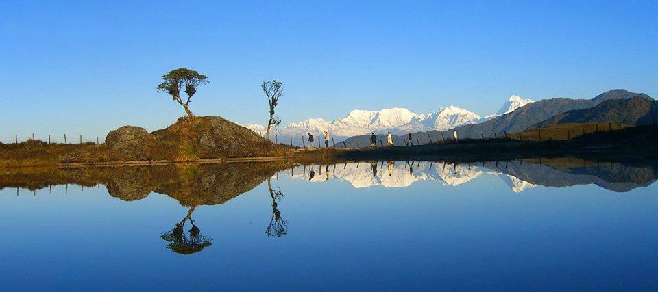 Gupha Pokhari on the Milke Danda