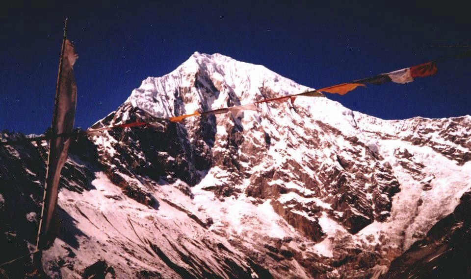 Mt. Langtang Lirung from above Kyanjin