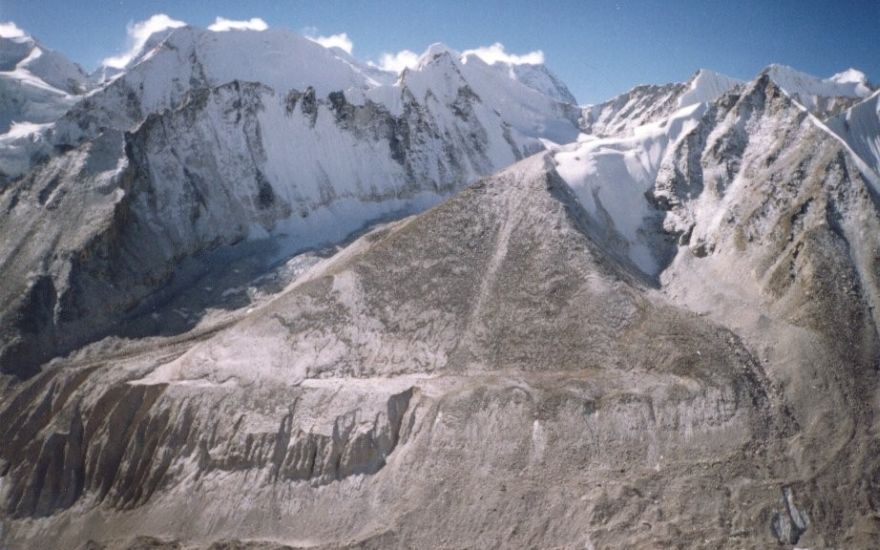 Sherpani Peak and Sherpani Col from above Makalu Advanced Base Camp