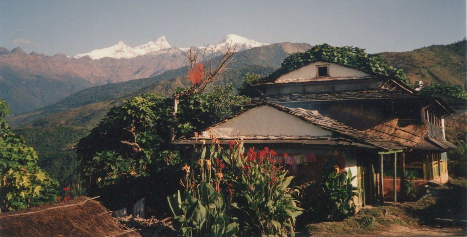 Manaslu Himal from Farmhouse near Gorkha