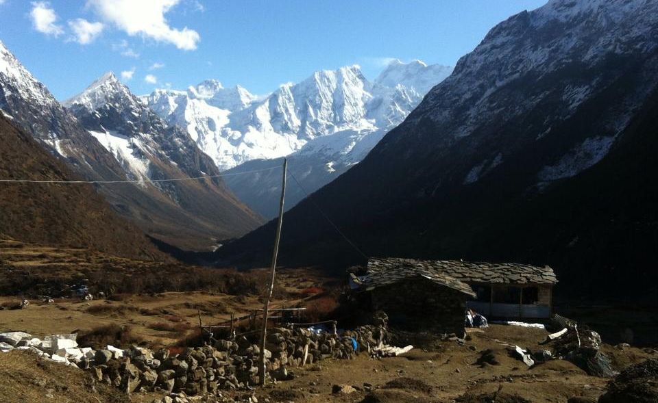 View down Buri Gandaki Valley from Samdu