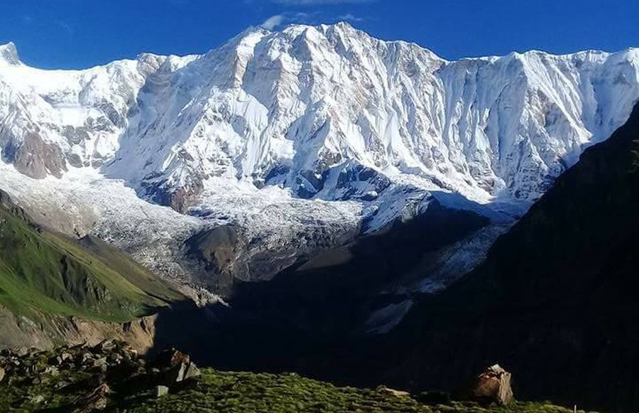 Mount Annapurna I above Annapurna Sanctuary