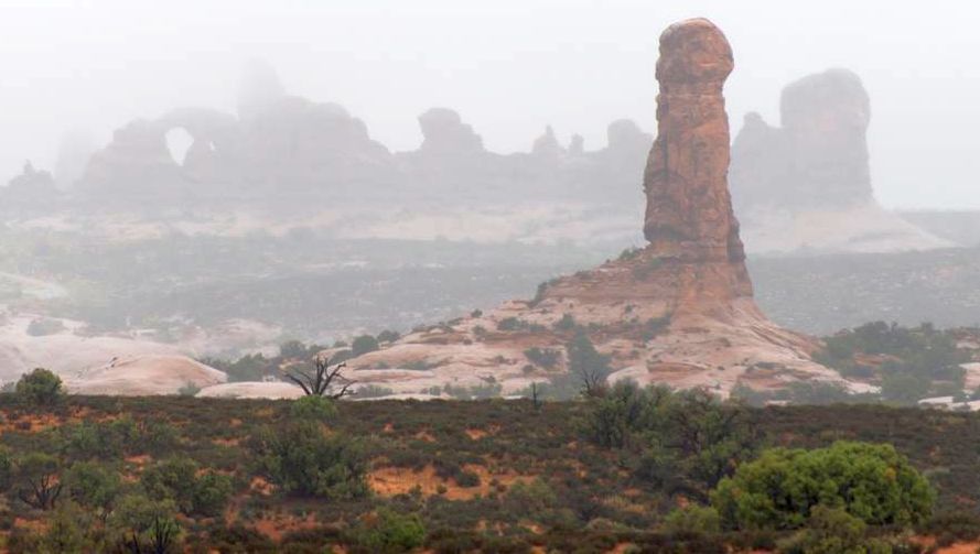 Rock Pinnacle in Arches National Park