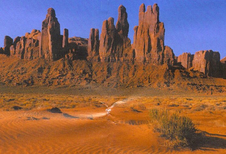 Sandstone Pinnacles in Monument Valley