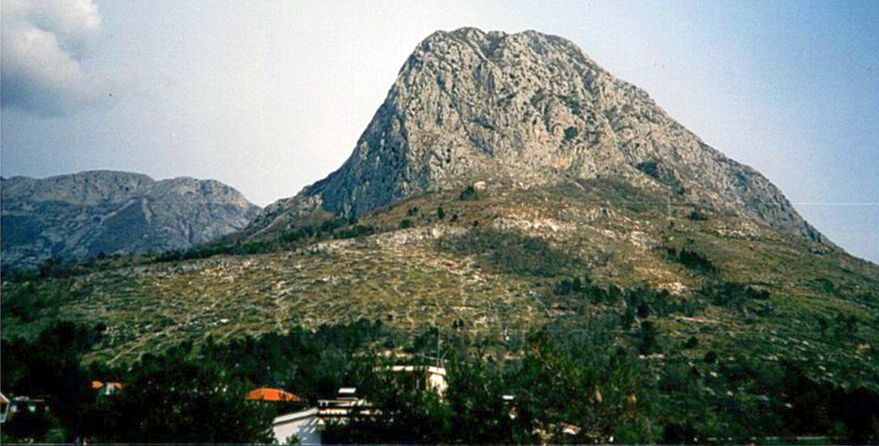 Mountain above Dalmatian Coast of Croatia