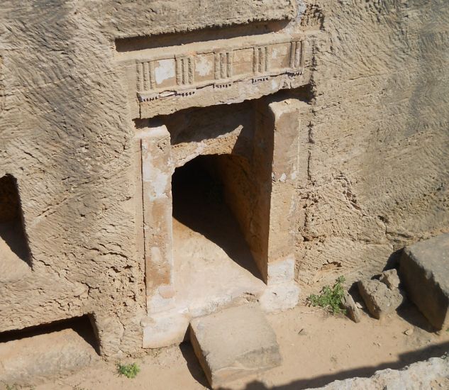 Rock Sculpture above Entrance to underground tomb