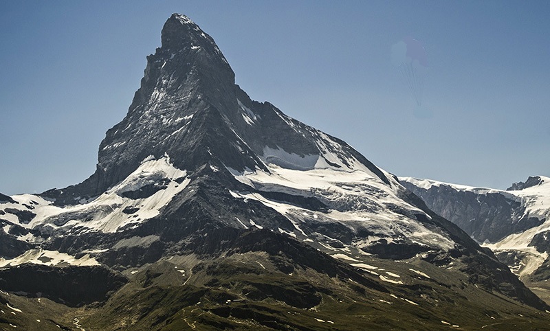 Matterhorn above Zermatt in the Valais Region of the Swiss Alps