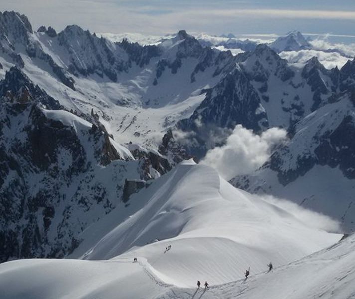 Chamonix Aiguilles from Aiguille du Midi