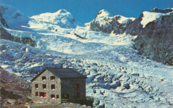 Monte Rosa hut and Castor and Pollux