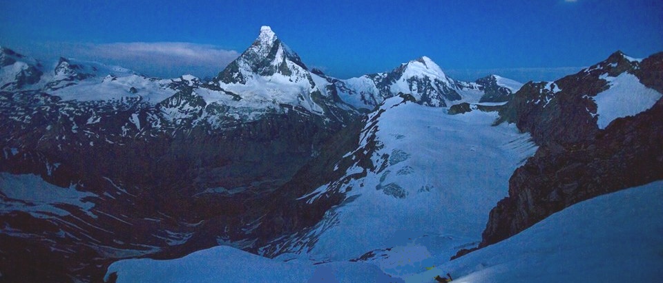 The Matterhorn and Dent D'Herens from the Weisshorn