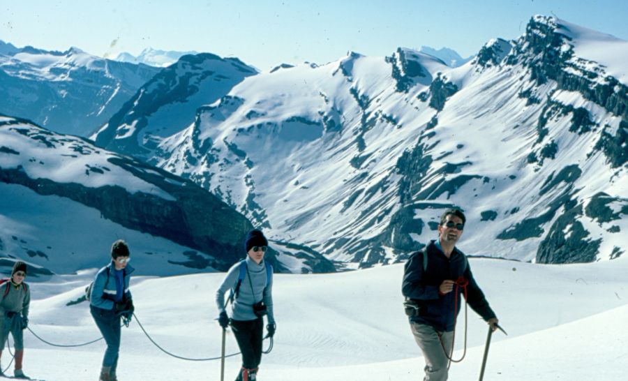 Ascent of the Wildstrubel in the Bernese Oberlands Region of the Swiss Alps