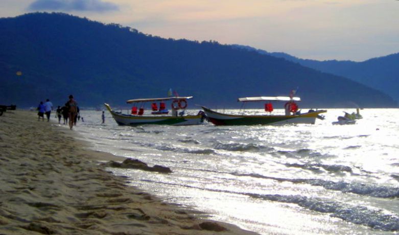 Boats at Batu Ferringhi on Pulau Penang