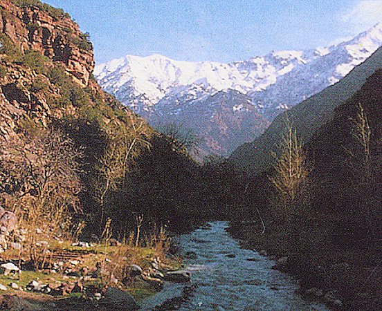 High Atlas from Ourika Valley near Marrakesh