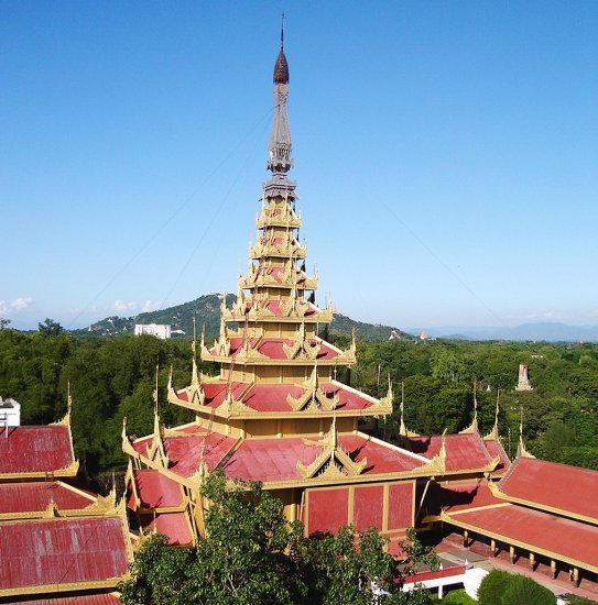 Royal Palace Complex in Mandalay in northern Myanmar / Burma