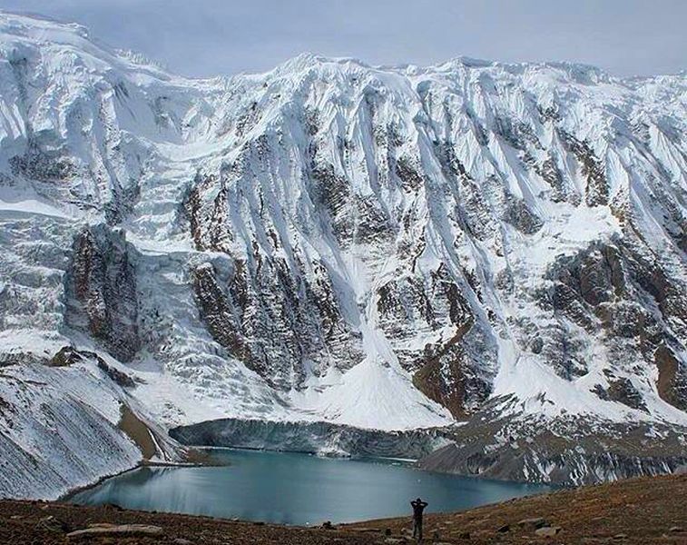 Tilicho Peak above Tilicho Lake in the Great Barrier