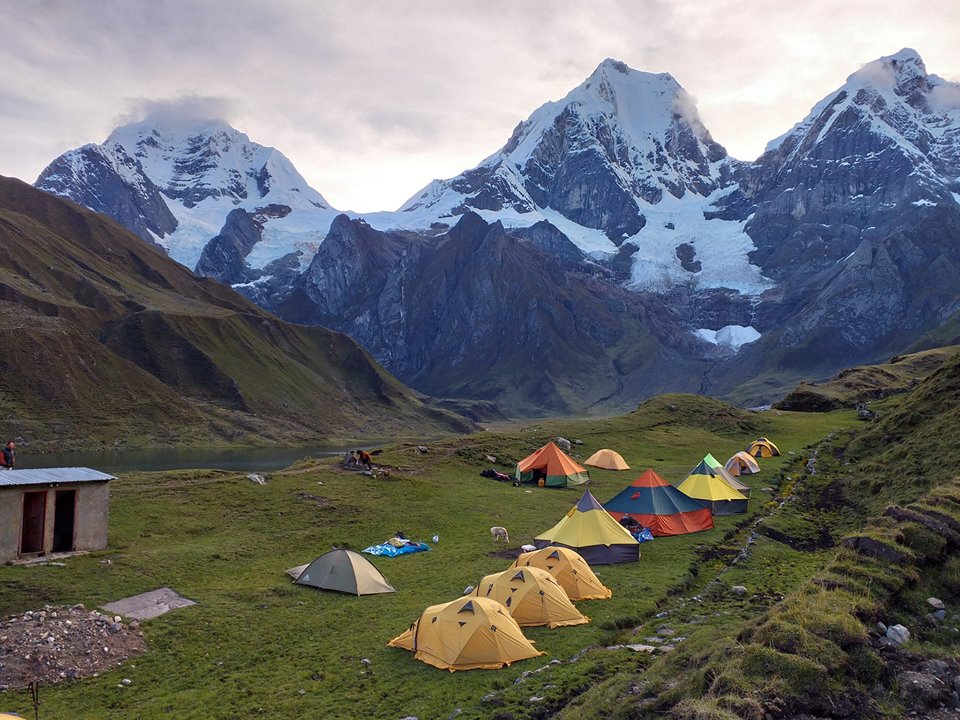 Trekking in the Huayhuash region of the Andes of Peru