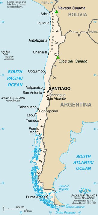 Map of Chile