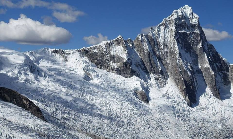 Taulliraju 6035 metres in the Cordillera Blanca of the Peru Andes