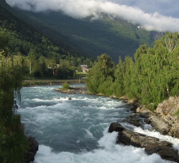 Bovra River at Lom in the Jotunheim region of Norway