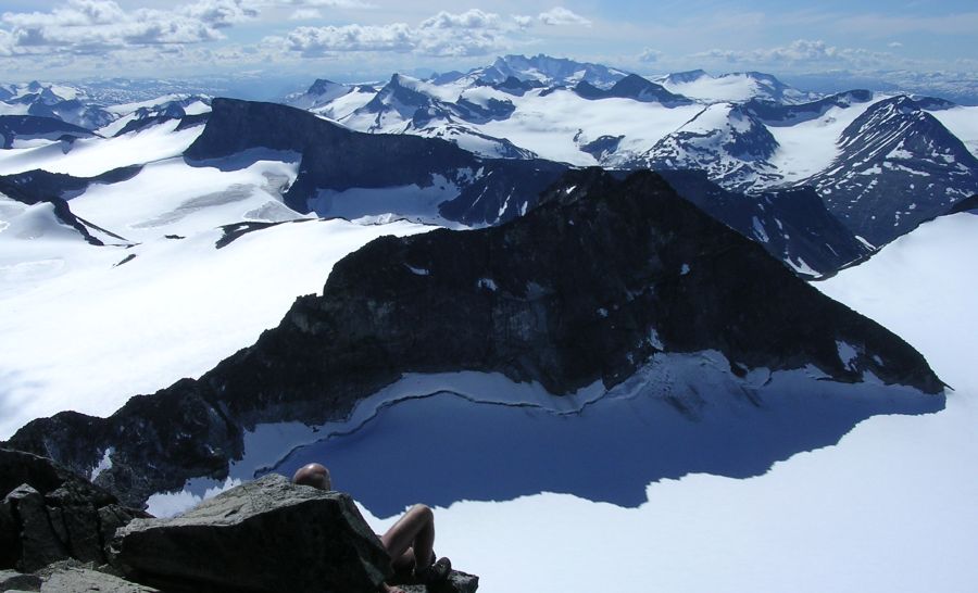 View from Galdhopiggen - highest mountain in Norway