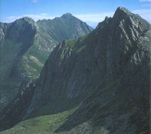 Cir Mhor and Goatfell from Caisteal Abhail on the Isle of Arran