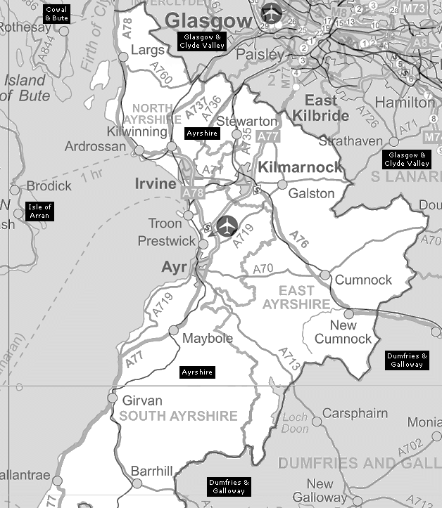 Map of Ayrshire