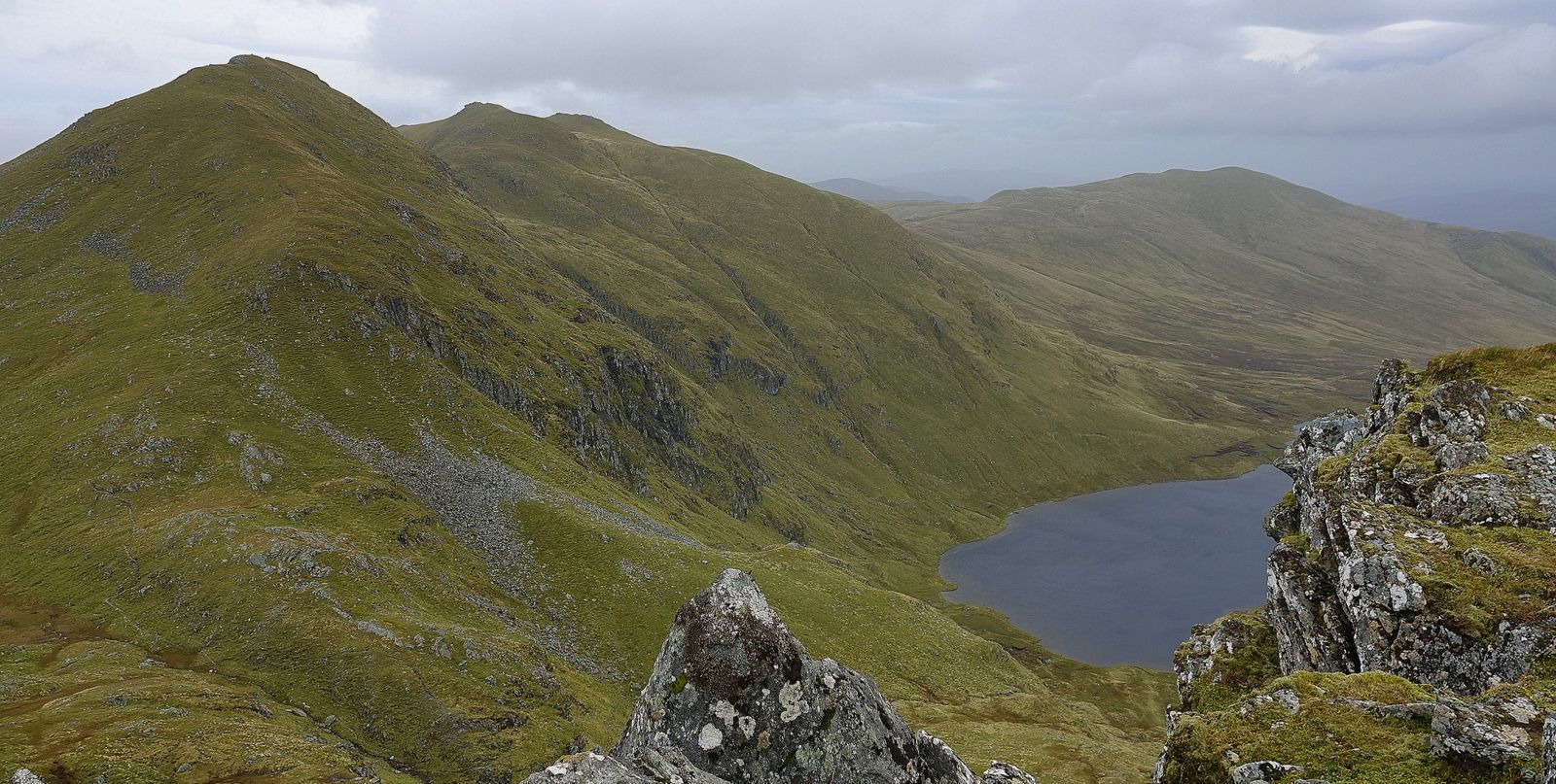 An Stuc and Meall Garbh and Lochan nan Cat from Ben Lawyers