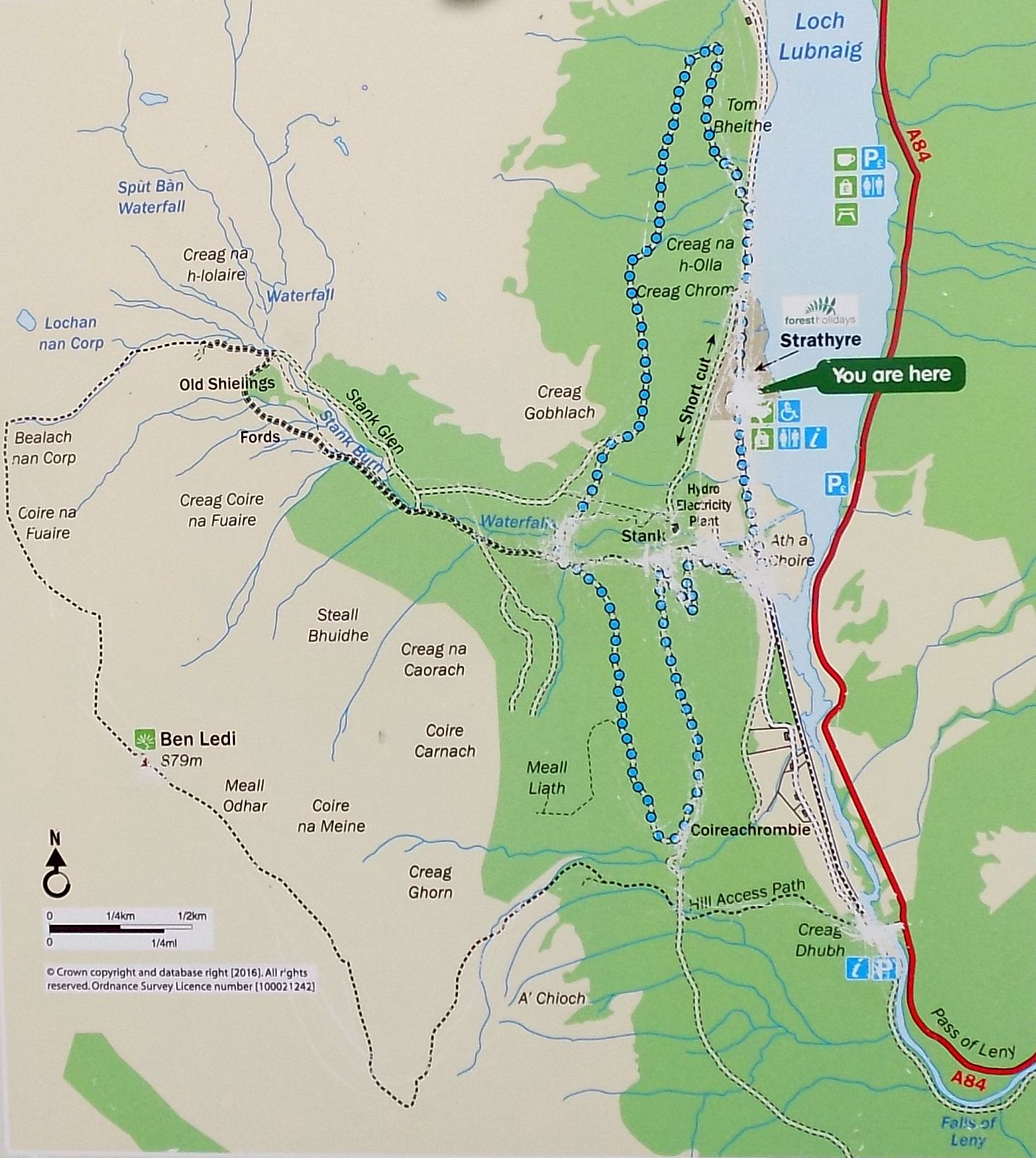 Route Map for Ben Ledi and Ben Vane