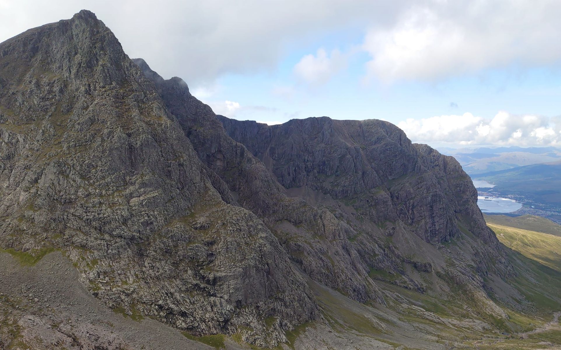 Observatory Ridge, Tower Ridge and Castle Ridge on Ben Nevis