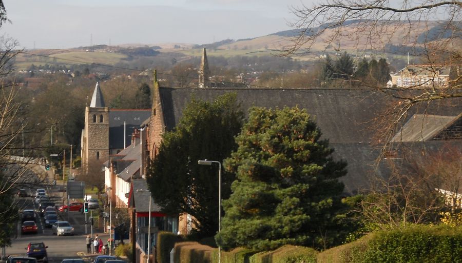 Milngavie and Kilpatrick Hills from Baldernock Road