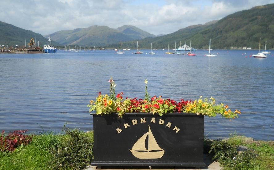 Holy Loch and the marina at Sandbank