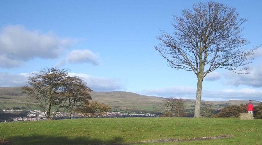 Town of Kilsyth and Kilsyth Hills viewed from Roman Fort on Barr Hill