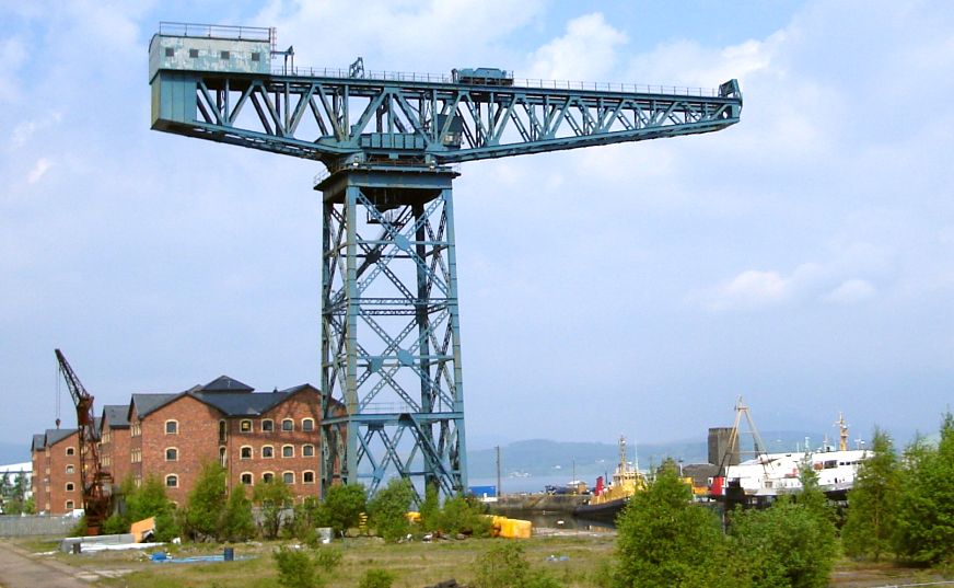 Giant Shipyard crane at Greenock docks