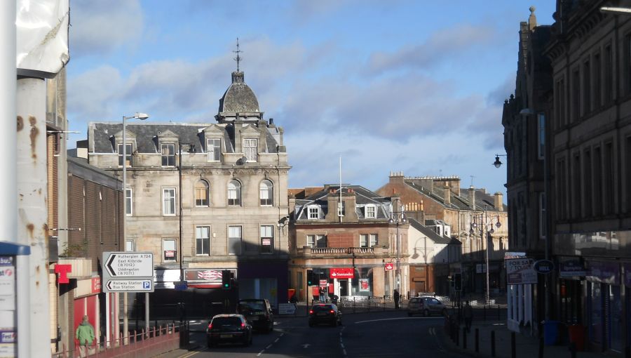 New Cross in town centre of Hamilton