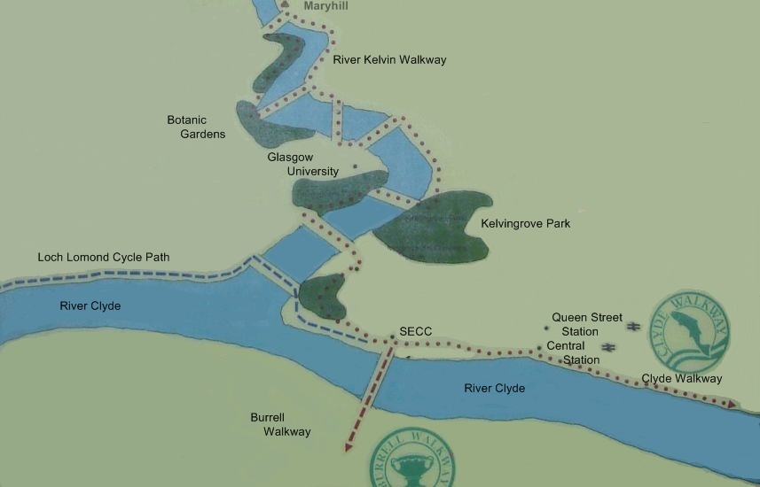 Route Map of Kelvin River Walkway