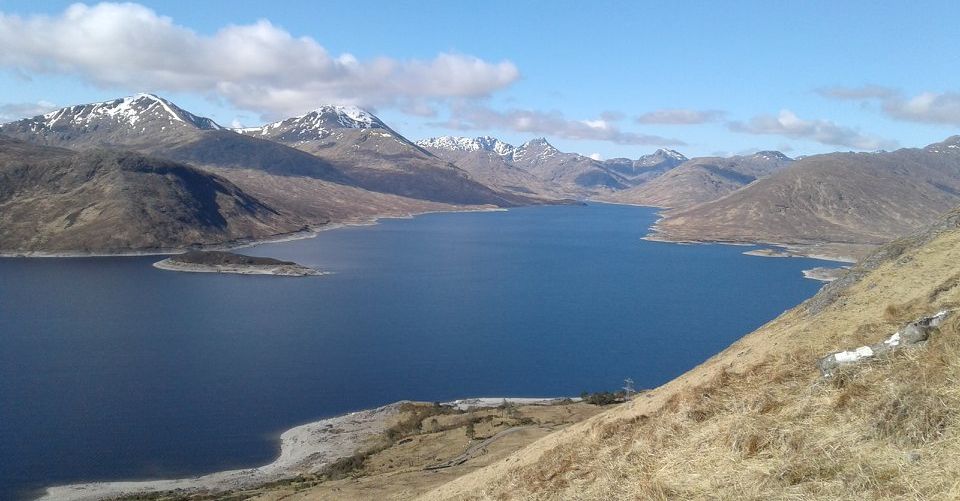 Sgurr Mor and Sgurr na Ciche across Loch Quoich in Knoydart