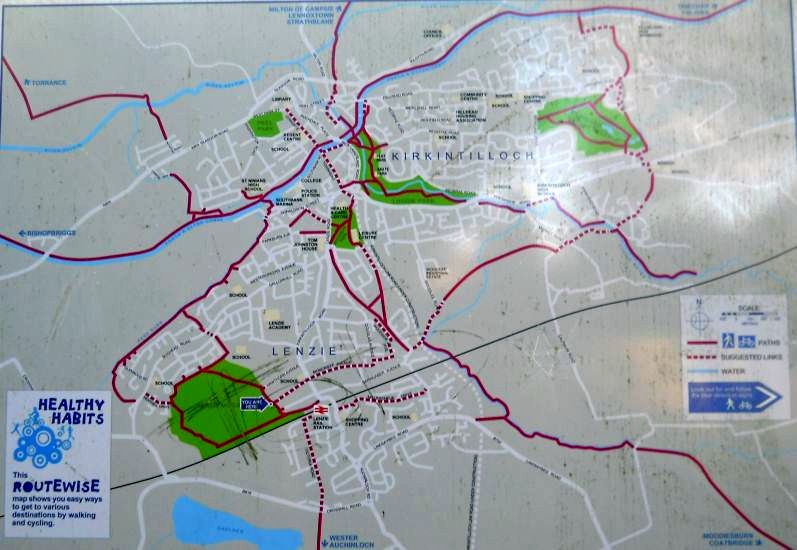 Map of Lenzie and Kirkintilloch