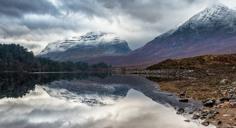 Liathach from Loch Clair in the Torridon Region of the NW Highlands of Scotland