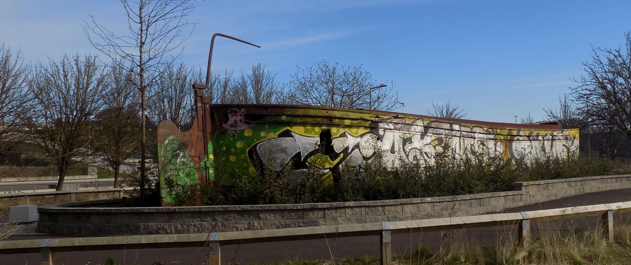 Remains of Old Iron-hulled boat at Port Dundas