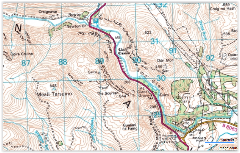 Map of the Sma' Glen