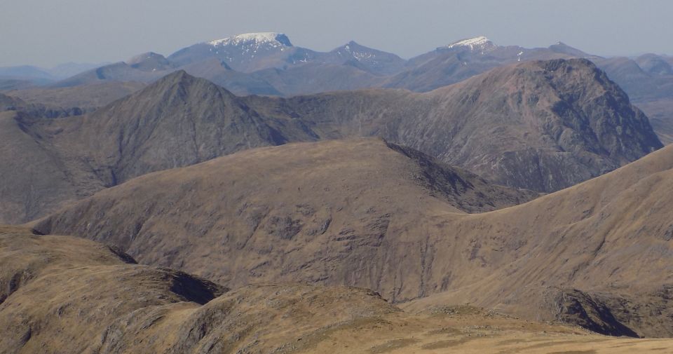 Ben Nevis and Buachaille Etive Mor from Stob Ghabhar