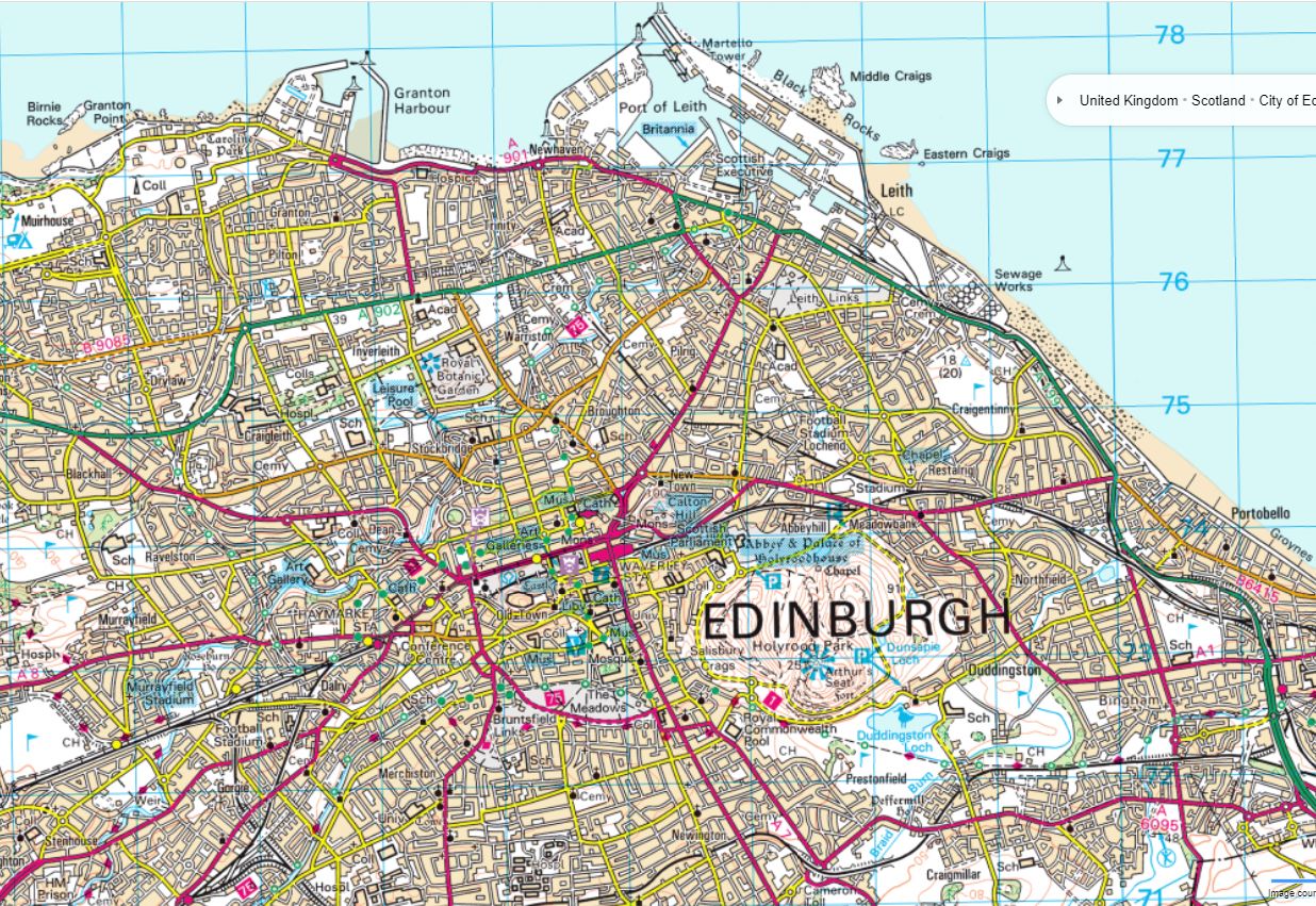 Map of Water of Leith