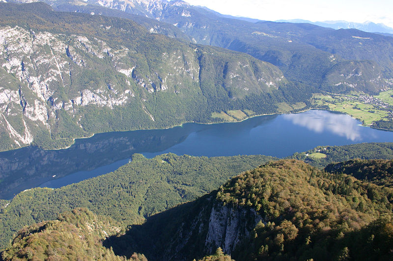 Bohinj Lake in the Julian Alps of Slovenia