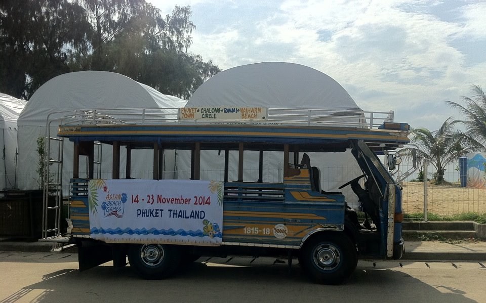 Songthaew - Beach transport on Ko Phuket in Southern Thailand