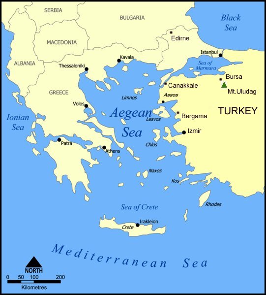 Aegean Sea Map