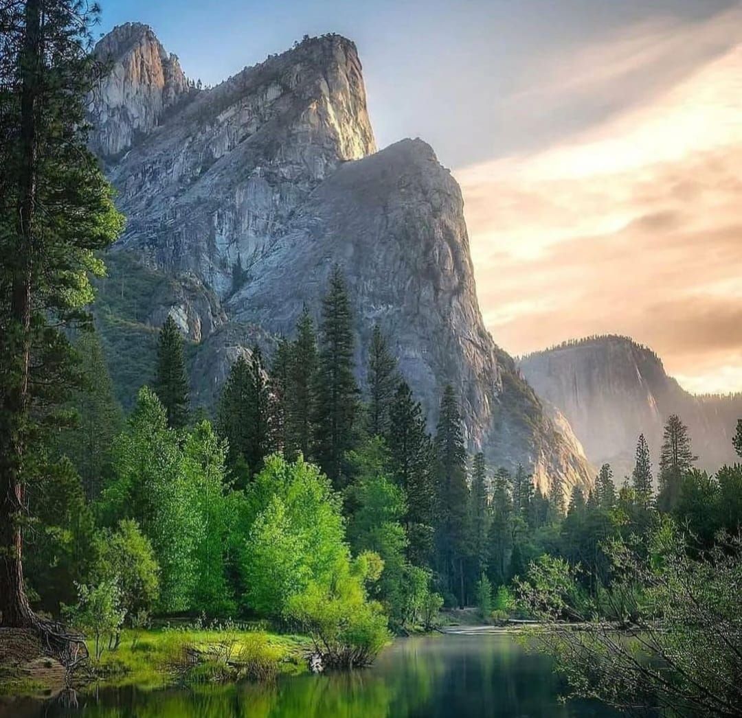 The Three Brothers above Yosemite Valley